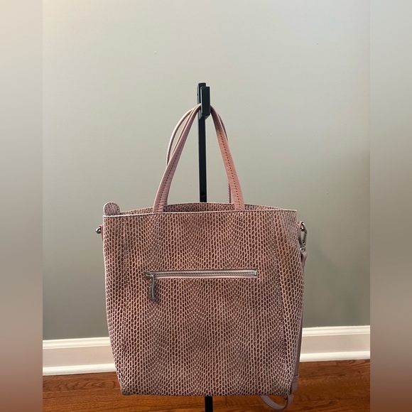 Sorail New York Dusty Rose Pink Leather Snakeskin Shoulder/Crossbody Bag - Picture 3 of 14